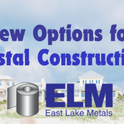 Text reads "New options for coastal construction" in front of beach houses