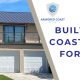 East Lake Metals Armored Coast image highlighting its 20‑year substrate warranty and durability for coastal environments.