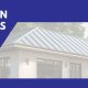 A professional banner from East Lake Metals titled "Protection That Holds Its Finish," showcasing a modern residential building envelope utilizing high-performance PVDF coatings for construction projects.