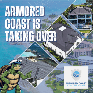 Armored coast metal roofing for coastal areas with sea blast